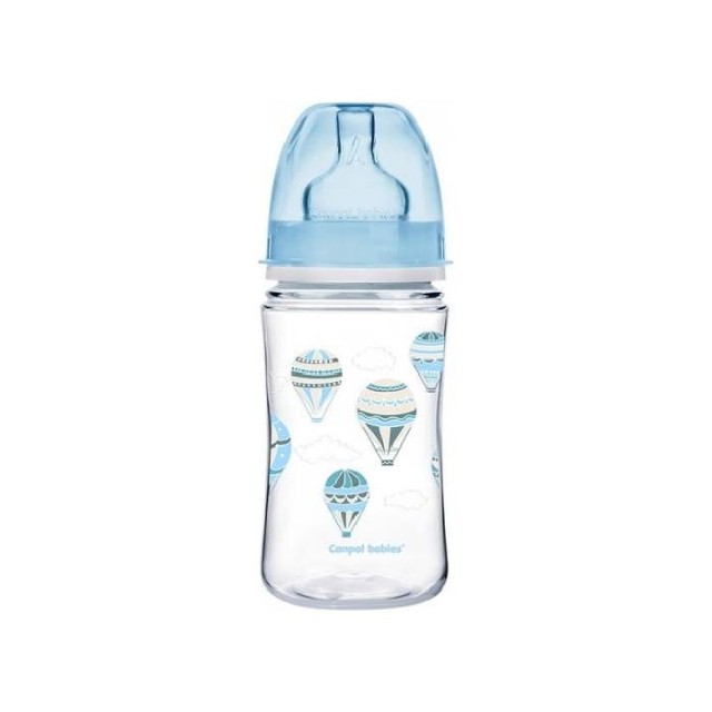 CANPOL BABY FLAŠICA ŠIROKI VRAT - EASY START CLOUDS BLUE 240ML - Online Apoteka CANPOL BABY FLAŠICA ŠIROKI VRAT - EASY START CLOUDS BLUE 240ML