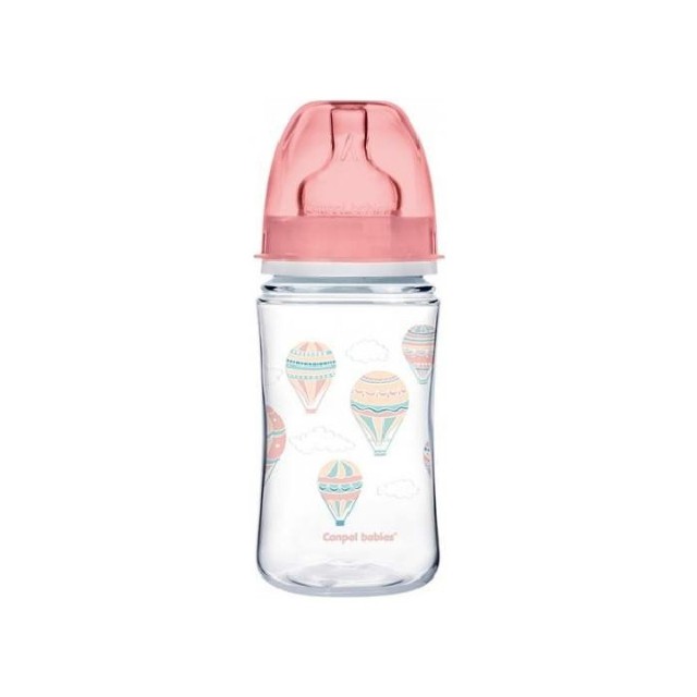 CANPOL BABY FLAŠICA ŠIROKI VRAT - EASY START CLOUDS PINK 240ML - Online Apoteka CANPOL BABY FLAŠICA ŠIROKI VRAT - EASY START CLOUDS PINK 240ML