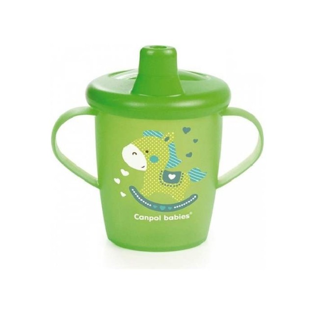 CANPOL BABY NON SPIL ŠOLJA SA RUČKAMA TOYS 250ML - ZELENA - Online Apoteka CANPOL BABY NON SPIL ŠOLJA SA RUČKAMA TOYS 250ML - ZELENA