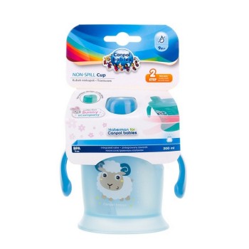 CANPOL BABY NON SPILL ŠOLJA SA RUČKAMA - BUNNY & COMPANY (PLAVA) 200ML CANPOL BABY NON SPILL ŠOLJA SA RUČKAMA - BUNNY & COMPANY (PLAVA) 200ML