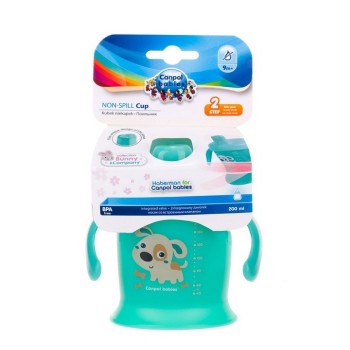 CANPOL BABY NON SPILL ŠOLJA SA RUČKAMA - BUNNY & COMPANY (ZELENA) 200ML CANPOL BABY NON SPILL ŠOLJA SA RUČKAMA - BUNNY & COMPANY (ZELENA) 200ML