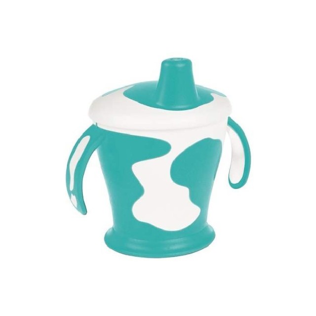 CANPOL BABY NON SPILL ŠOLJA SA RUČKAMA COW - TURQUOISE
