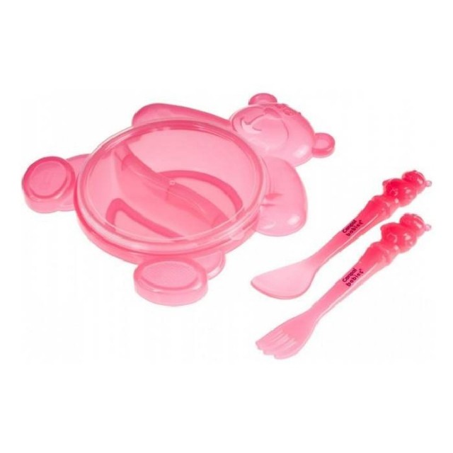 CANPOL BABY SET ZA HRANJENJE - HAPPY BEAR ROZE 140ML - Online Apoteka CANPOL BABY SET ZA HRANJENJE - HAPPY BEAR ROZE 140ML