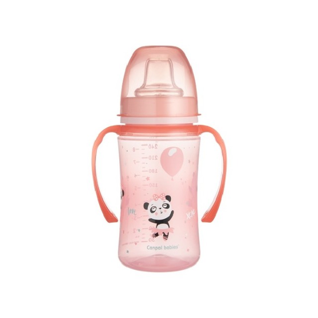 CANPOL BABY ŠOLJA EASY START - COLORFUL ANIMALS - ROZE 240ML