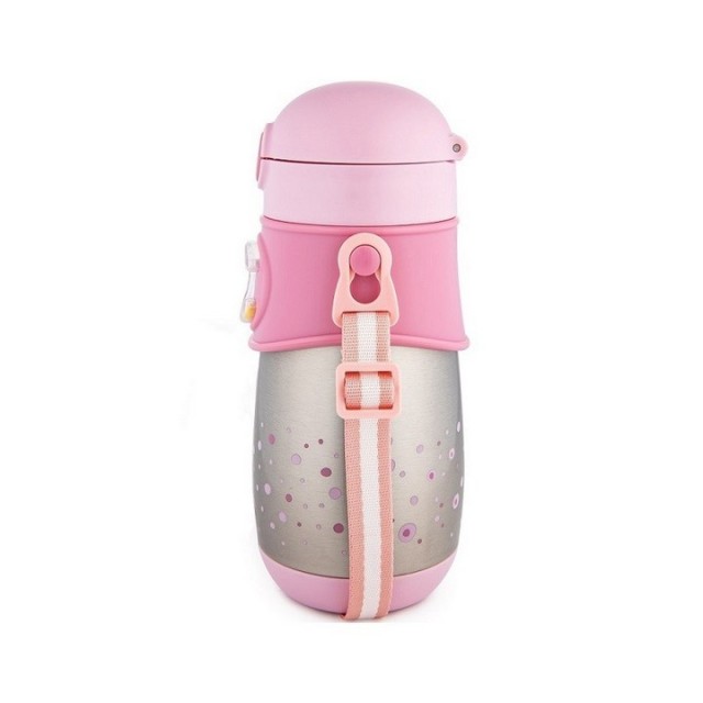 CANPOL BABY THERMAL ŠOLJA SA SLAMČICOM - ROZE 300ML