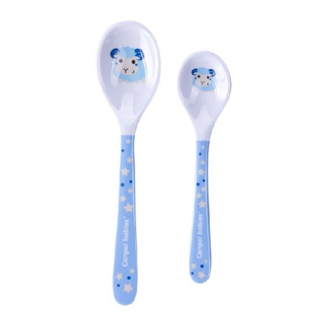 CANPOL SET KAŠIKA MELAMINE - BUNNY & COMPANY BLUE (2KOM) - Online Apoteka CANPOL SET KAŠIKA MELAMINE - BUNNY & COMPANY BLUE (2KOM)