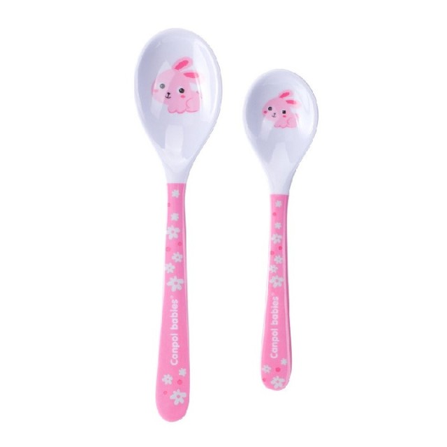 CANPOL SET KAŠIKA MELAMINE - BUNNY & COMPANY PINK (2KOM) - Online Apoteka CANPOL SET KAŠIKA MELAMINE - BUNNY & COMPANY PINK (2KOM)