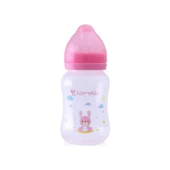 LORELLI FLAŠICA WIDE NECK ANIMALS 250ML (ROZE) LORELLI FLAŠICA WIDE NECK ANIMALS 250ML (ROZE)