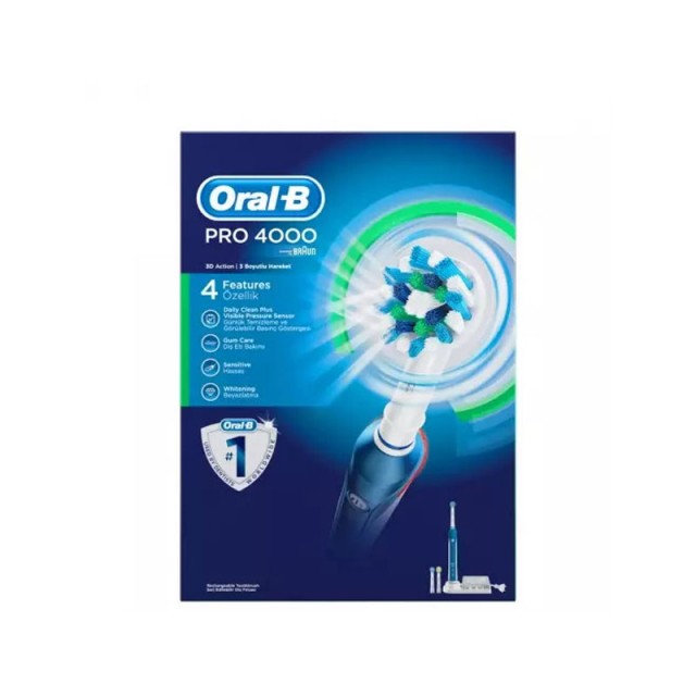 ORAL B PRO 4000 ELEKTRIČNA ČETKICA ZA ZUBE - Online Apoteka ORAL B PRO 4000 ELEKTRIČNA ČETKICA ZA ZUBE