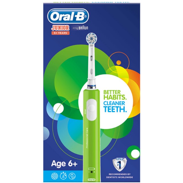 ORAL B JUNIOR GREEN DEČIJA ELEKTRIČNA ČETKICA ZA ZUBE - Online Apoteka ORAL B JUNIOR GREEN DEČIJA ELEKTRIČNA ČETKICA ZA ZUBE