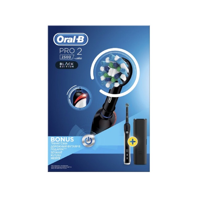 ORAL-B PRO 2 2500 ALL BLACK ELEKTRIČNA ČETKICA ZA ZUBE - Online Apoteka ORAL-B PRO 2 2500 ALL BLACK ELEKTRIČNA ČETKICA ZA ZUBE