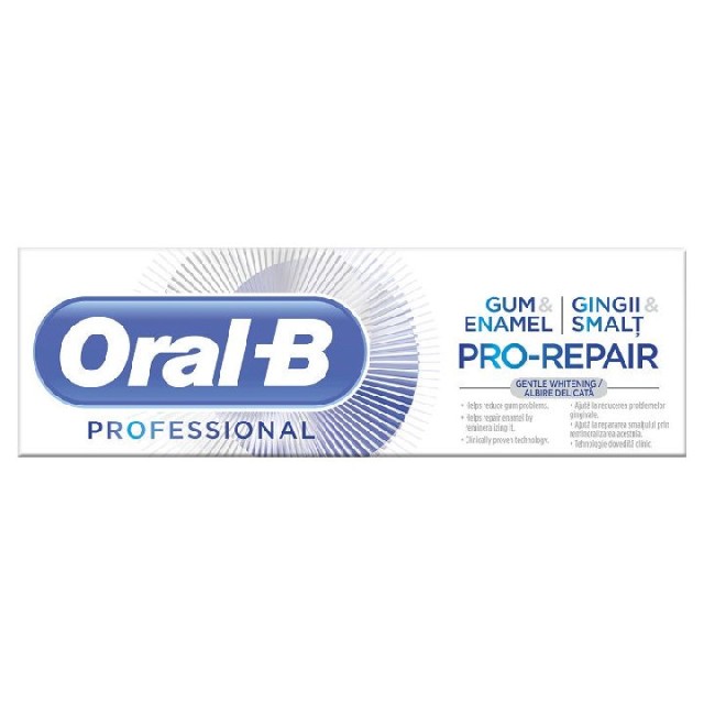 ORAL B GUM & ENAM PRO-REPAIR GW PASTA ZA ZUBE 75ML - Online Apoteka ORAL B GUM & ENAM PRO-REPAIR GW PASTA ZA ZUBE 75ML
