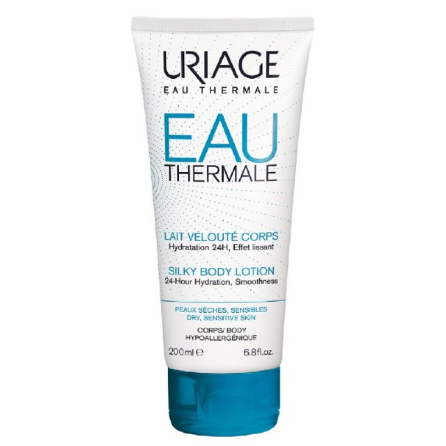 URIAGE EAU THERMALE SILKY MLEKO ZA TELO 200ML - Online Apoteka URIAGE EAU THERMALE SILKY MLEKO ZA TELO 200ML