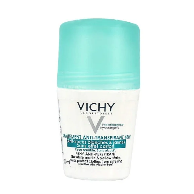 VICHY DEODORANT ROLL-ON DEZODORANS PROTIV BELIH TRAGOVA I ŽUTIH FLEKA