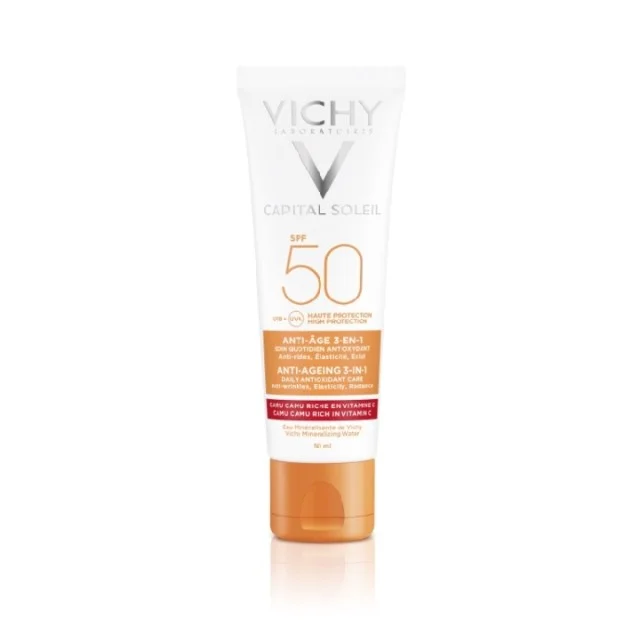 VICHY IDEAL SOLEIL KREMA ZA ZAŠTITU OD SUNCA SA ANTI-AGE EFEKTOM SPF 50