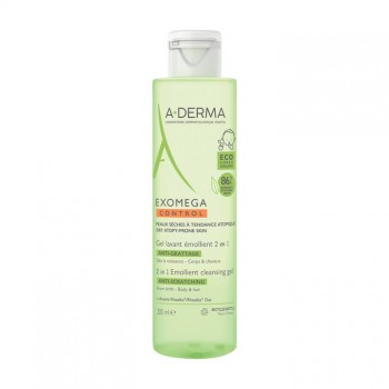 A-DERMA EXOMEGA CONTROL 2U1 EMOLIJENTNI GEL ZA ČIŠĆENJE 200ML - Preparat za suvu kožu za odojčad i decu A-DERMA EXOMEGA CONTROL 2U1 EMOLIJENTNI GEL ZA ČIŠĆENJE 200ML - Preparat za suvu kožu za odojčad i decu