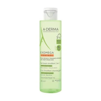 A-DERMA EXOMEGA CONTROL 2U1 EMOLIJENTNI GEL ZA ČIŠĆENJE 200ML - Preparat za suvu kožu za odojčad i decu