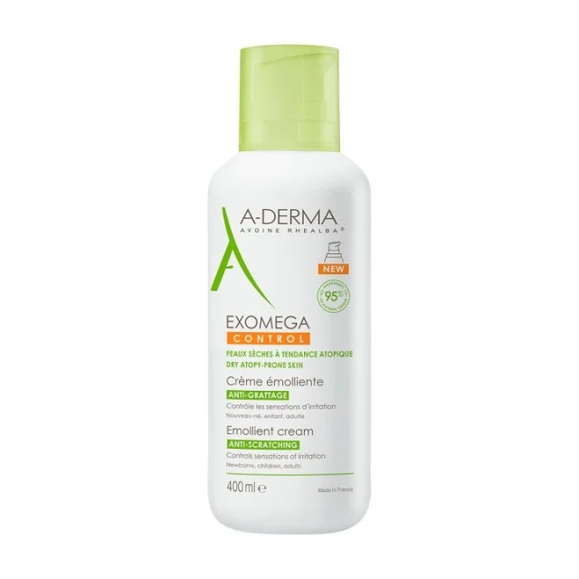 A-DERMA EXOMEGA CONTROL EMOLIJENTNA KREMA 400ML - Preparat za suvu kožu sklonu atopiji A-DERMA EXOMEGA CONTROL EMOLIJENTNA KREMA 400ML - Preparat za suvu kožu sklonu atopiji