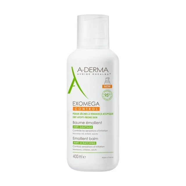 A-DERMA EXOMEGA CONTROL EMOLIJENTNI BALZAM 400ML - Preparat za suvu kožu sklonu atopiji A-DERMA EXOMEGA CONTROL EMOLIJENTNI BALZAM 400ML - Preparat za suvu kožu sklonu atopiji