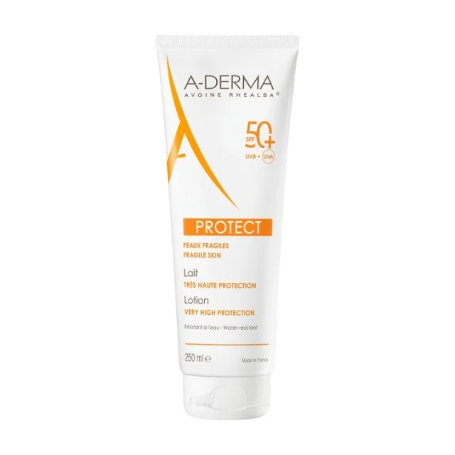 A-DERMA PROTECT MLEKO ZA ODRASLE SPF 50+ 250ML - Preparat za zaštitu od sunca za suvu i normalnu kožu