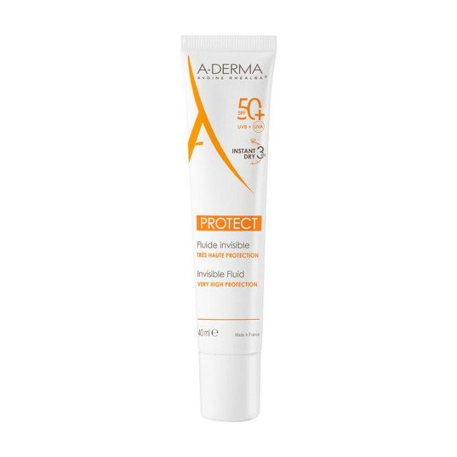 A-DERMA PROTECT NEVIDLJIVI FLUID SPF 50+ 40ML - Preparat za zaštitu od sunca za masnu i mešovitu kožu A-DERMA PROTECT NEVIDLJIVI FLUID SPF 50+ 40ML - Preparat za zaštitu od sunca za masnu i mešovitu kožu