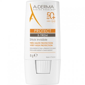 A-DERMA PROTECT X-TREM NEVIDLJIVI STIK SPF 50+ 8G - Preparat za lice i telo za zaštitu od sunca A-DERMA PROTECT X-TREM NEVIDLJIVI STIK SPF 50+ 8G - Preparat za lice i telo za zaštitu od sunca
