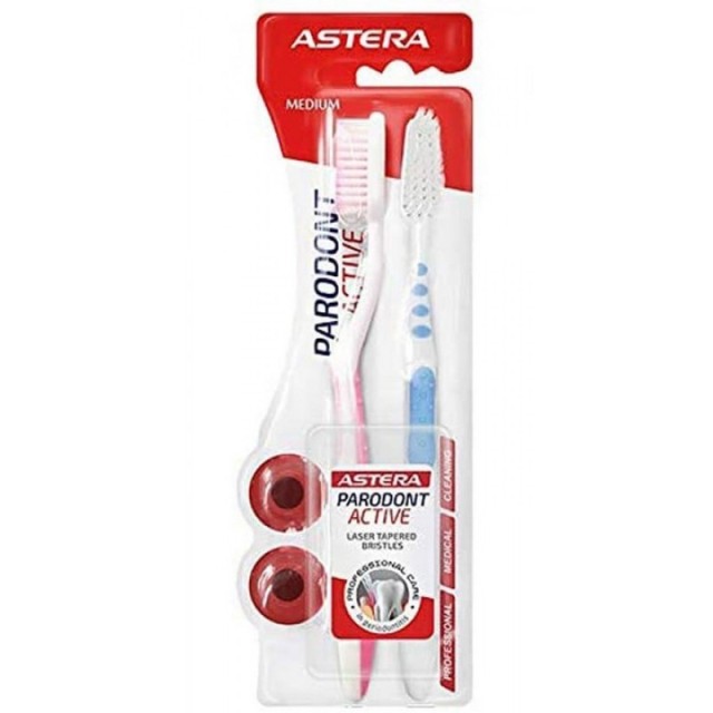 ASTERA PARODONT ACTIVE 1+1 ČETKICA ZA ZUBE MEDIUM ASTERA PARODONT ACTIVE 1+1 ČETKICA ZA ZUBE MEDIUM