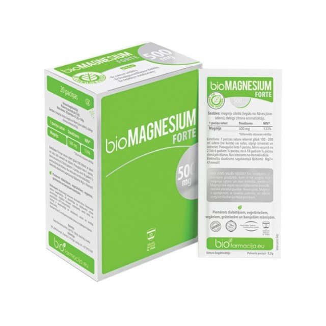 BIO MAGNESIUM FORTE 500MG - Preparat za regulisanje nivoa &scaron;ećera u krvi i povi&scaron;enog krvnog pritiska
