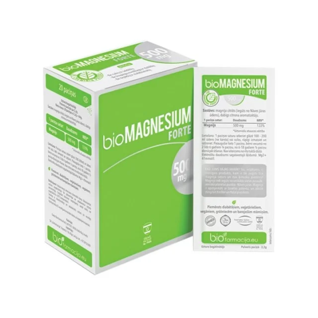 BIO MAGNESIUM FORTE 500MG - Preparat za regulisanje nivoa &scaron;ećera u krvi i povi&scaron;enog krvnog pritiska