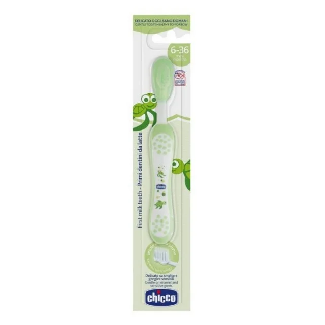 CHICCO BM ČETKICA ZA ZUBE ZELENA OD 6 MESECI CHICCO BM ČETKICA ZA ZUBE ZELENA OD 6 MESECI