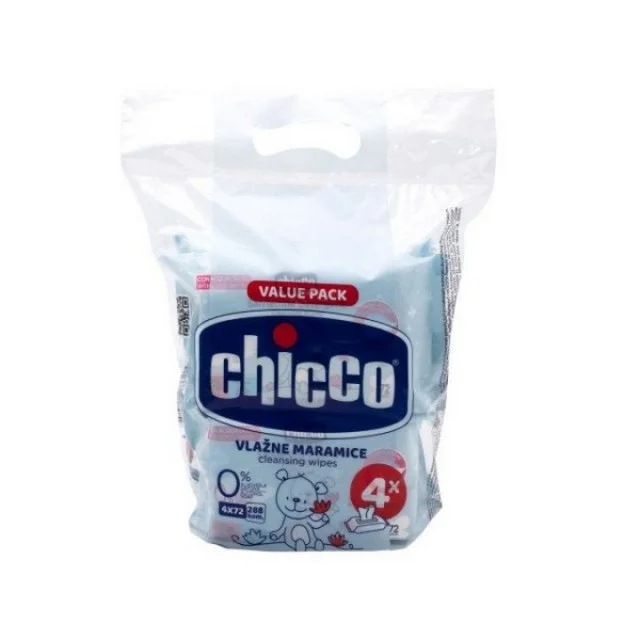 CHICCO NS VLAŽNE MARAMICE 4-PACK 288KOM NOVO CHICCO NS VLAŽNE MARAMICE 4-PACK 288KOM NOVO