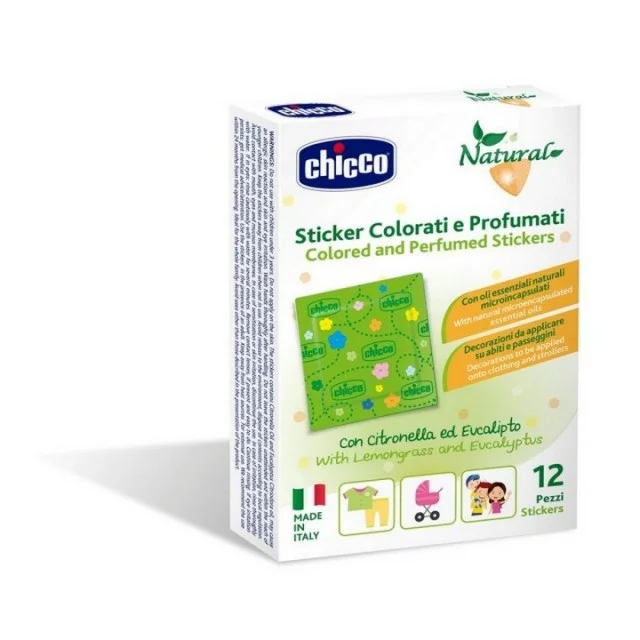 CHICCO ZANZA PARFEMISANI STIKERI 12 KOM CHICCO ZANZA PARFEMISANI STIKERI 12 KOM