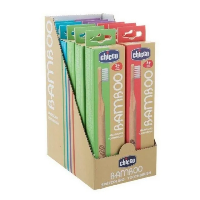 CHICCO ČETKICE ZA ZUBE 3+ GODINE BAMBOO CHICCO ČETKICE ZA ZUBE 3+ GODINE BAMBOO