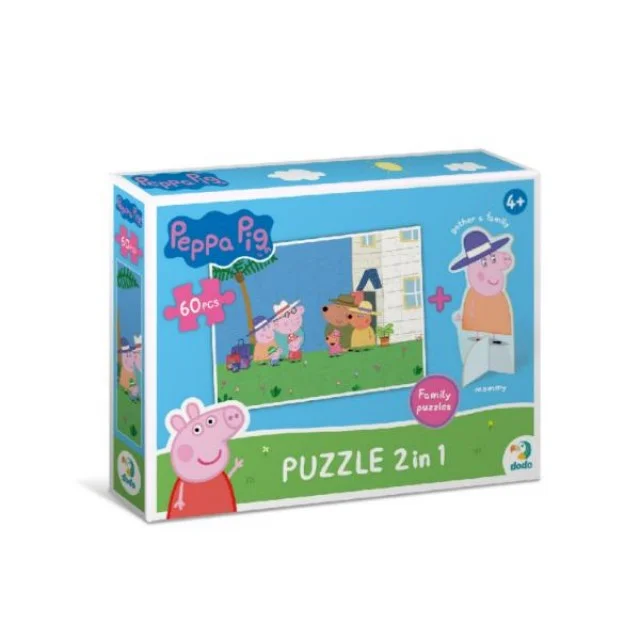 DODO PUZZLE PEPPA PRASE SA FIGUROM DAN U PRIRODI