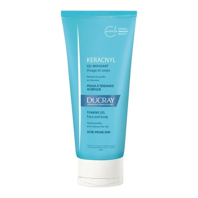 DUCRAY KERACNYL PENUŠAVI GEL 200ML - Preparat za lice i telo protiv akni DUCRAY KERACNYL PENUŠAVI GEL 200ML - Preparat za lice i telo protiv akni