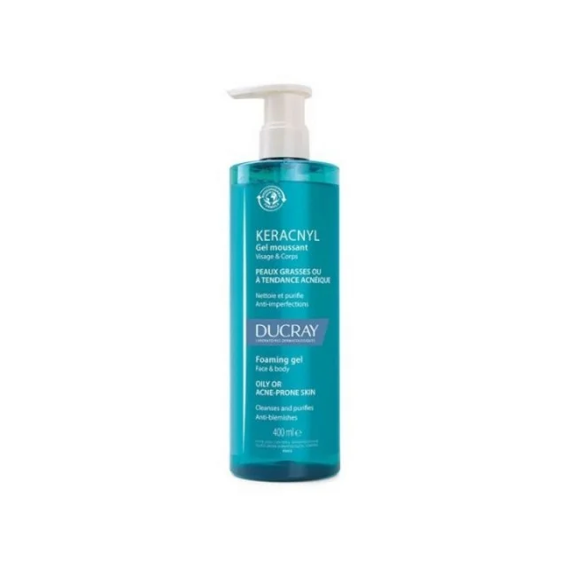 DUCRAY KERACNYL PENUŠAVI GEL 400ML - Preparat za lice i telo protiv akni DUCRAY KERACNYL PENUŠAVI GEL 400ML - Preparat za lice i telo protiv akni