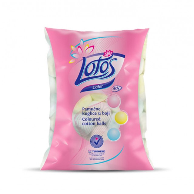 LOTOS COLOR PAMUČNE KUGLICE 50G, PAMUK 100% LOTOS COLOR PAMUČNE KUGLICE 50G, PAMUK 100%