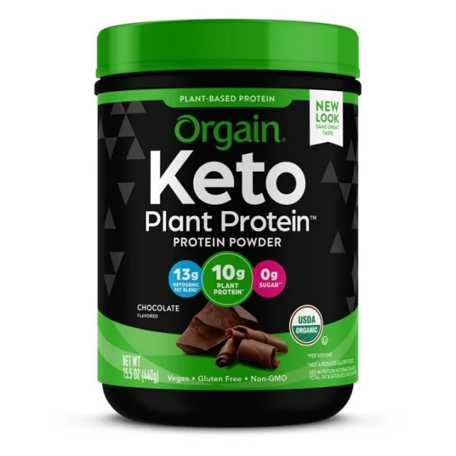 ORGAIN KETO PLANT PROTEIN - ČOKOLADA 440G - Preparat za najzdravije mr&scaron;avljenje