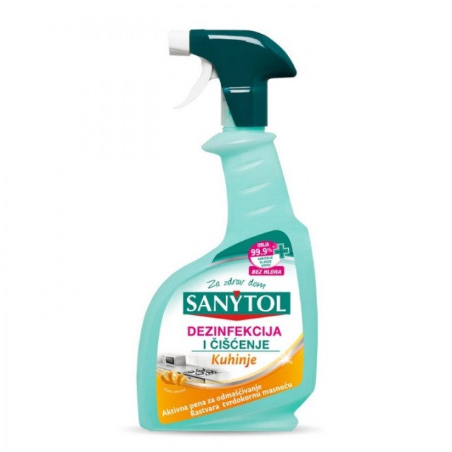 SANYTOL SPREJ ZA DEZINFEKCIJU I ČI&Scaron;ĆENJE KUHINJA 500ML