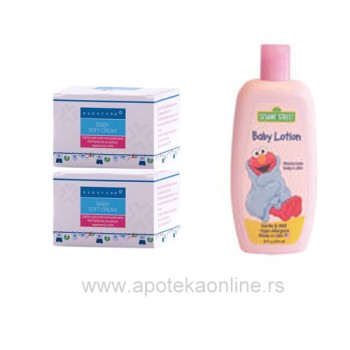 BABY SOFT CREAM (2 PAKOVANJA) PLUS  SESSAME STREET LOSIN GRATIS
