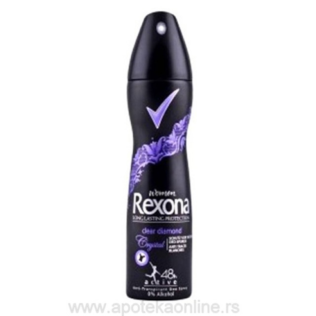 REXONA DEO SPRAY CLEAR DIAMOND 150ml - Online Apoteka REXONA DEO SPRAY CLEAR DIAMOND 150ml