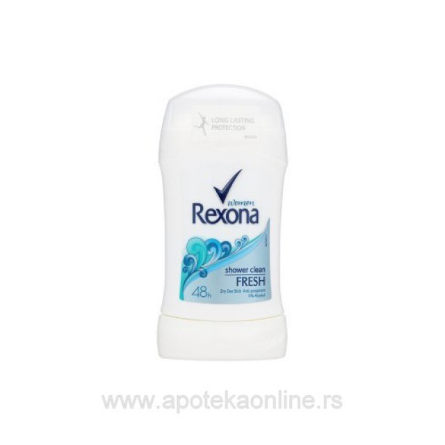 REXONA STICK SHOWER CLEAN WOMAN 40ml - Online Apoteka REXONA STICK SHOWER CLEAN WOMAN 40ml
