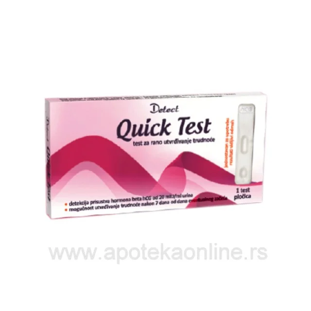 DETECT QUICK TEST ZA TRUDNOĆU- PLOČICA - Online Apoteka DETECT QUICK TEST ZA TRUDNOĆU- PLOČICA