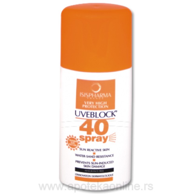 UVEBLOCK SPF40 SPRAY 75ml - Online Apoteka UVEBLOCK SPF40 SPRAY 75ml