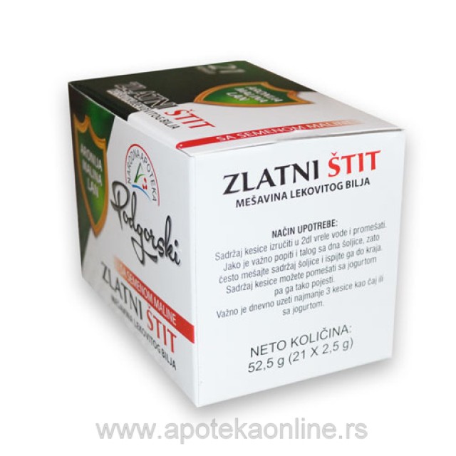ZLATNI ŠTIT ČAJNA MEŠAVINA ZA PREVENCIJU KANCERA - Online Apoteka ZLATNI ŠTIT ČAJNA MEŠAVINA ZA PREVENCIJU KANCERA
