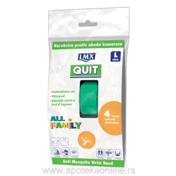 LMX QUIT REPELLENT NARUKVICA PROTIV UBODA KOMARACA, ZELENA- VELIČINA L