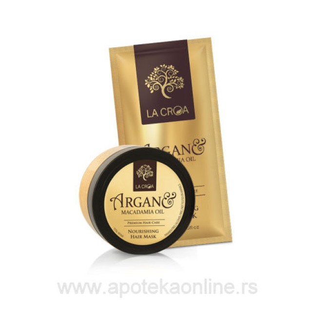 LA CROA MASKA ZA KOSU SA ULJEM ARGANA I MAKADAMIJE 25ml - Online Apoteka LA CROA MASKA ZA KOSU SA ULJEM ARGANA I MAKADAMIJE 25ml