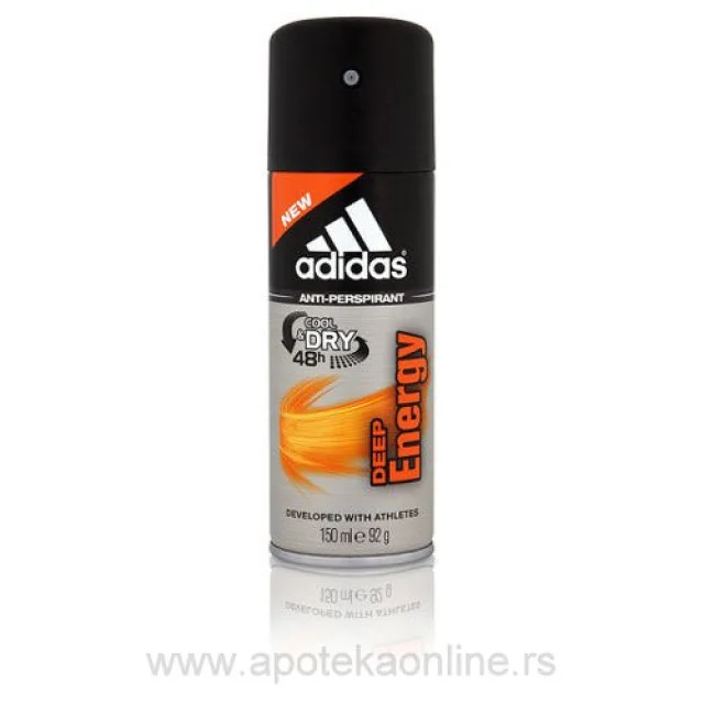 ADIDAS DEO DEEP ENERGY 150ml - Online Apoteka ADIDAS DEO DEEP ENERGY 150ml