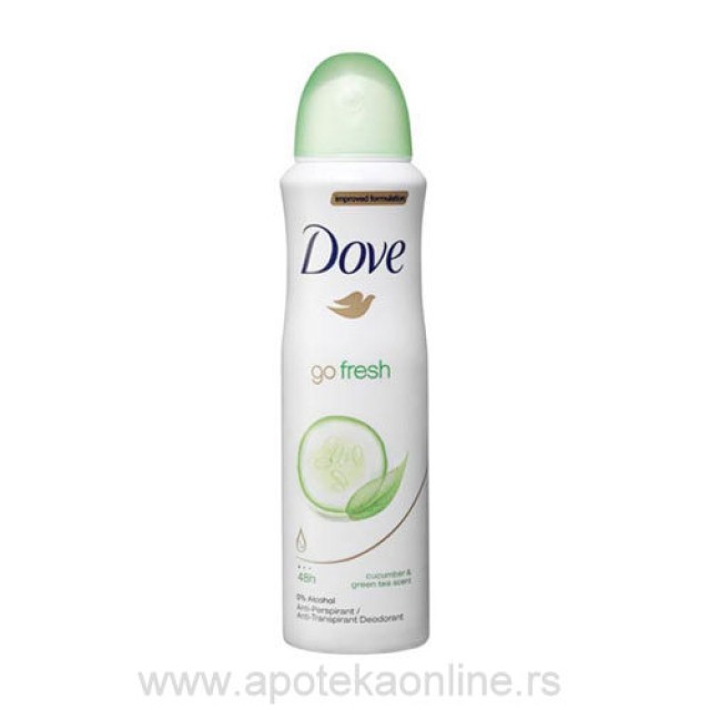 DOVE DEO SPRAY FRESH TOUCH 150ml - Online Apoteka DOVE DEO SPRAY FRESH TOUCH 150ml