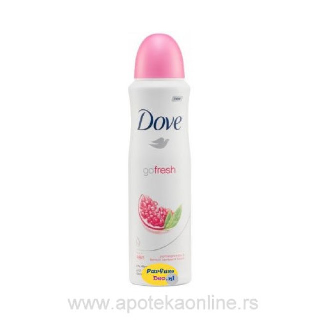 DOVE DEO SPRAY POMEGRANTE 150ml - Online Apoteka DOVE DEO SPRAY POMEGRANTE 150ml